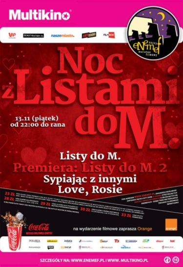 Wygraj bilety na "ENEMEF: Noc z Listami do M" Silver Screen Łódź, do godz. 12:00