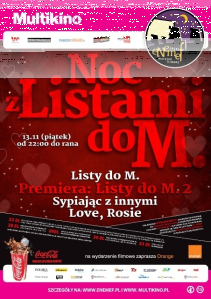 Konkurs "ENEMEF: Noc z Listami do M" Gdańsk, Łódź, Warszawa, Rzeszów, Wrocław, Poznań, Szczecin do godz. 10:00