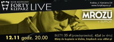 Wygraj zaproszenie na koncert Mroza, Kraków do godz. 10:00
