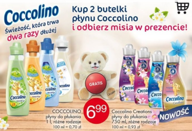 Kup 2 butelki płynu i odbierz Miś Coccolino