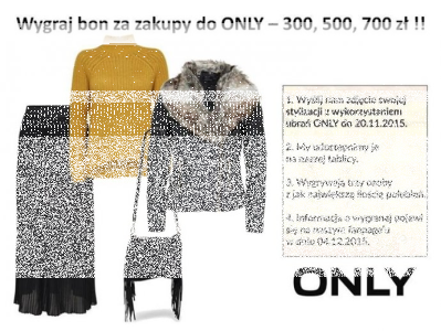 Wygraj bon na zakupy do Only 300,500,700 zł!