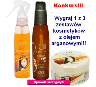 Wygraj 1 z 3 zestawów kosmetyków do pielęgnacji włosów z olejem arganowym