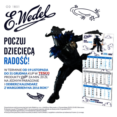 Zrób zakupy i weź kalendarz Wargorr gratis TESCO
