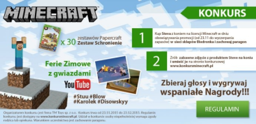 Konkurs "Minecraftowa zabawa z gwiazdami youtube"