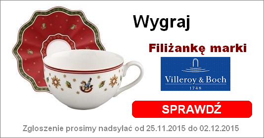 Wygraj porcelanową filiżankę ze spodkiem Villeroy & Boch