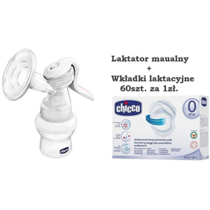 Wygraj laktator manualny + Wkładki laktacyjne 60sz