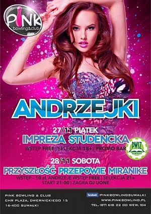 Wejściówki na Andrzejki w Pink Bowling & Club, Suwałki