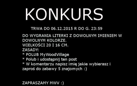 Wygraj literki w dowolnym kolorze od Mywoodvillage