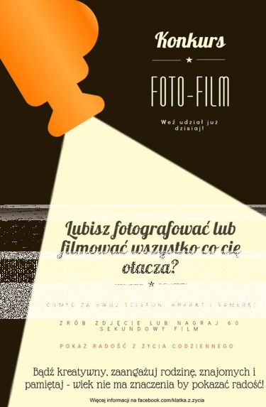 Konkurs fotograficzno-filmowy "Klatka z życia"