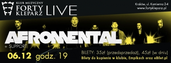 Wygraj zaproszenie na koncert Afromental w Krakowie, do godz. 10:00