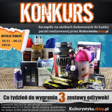 Konurs: wygraj odżywki od kulturystyka.Sklep.pl