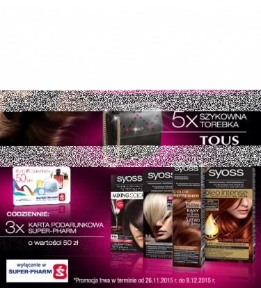 Konkurs "Stylowa odnowa z Syoss" w sklepach Super-Pharm