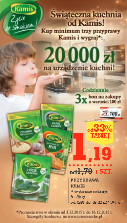 Konkurs "Świąteczna kuchnia od Kamis" Intermarche