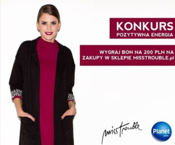 Konkurs "Dzielimy się dobrą energią z Miss Trouble"