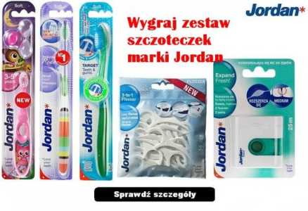 Wygraj 1 z 3 zestawów szczoteczek marki JORDAN