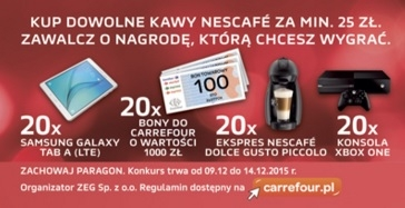 Konkurs "Kafeteria prezentów od Nescafe w CARREFOUR"
