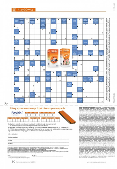 Konkurs "Krzyżówka – listopad 2015"