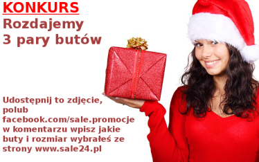 Konkurs "Sale24 rozdaje 3 pary butów"