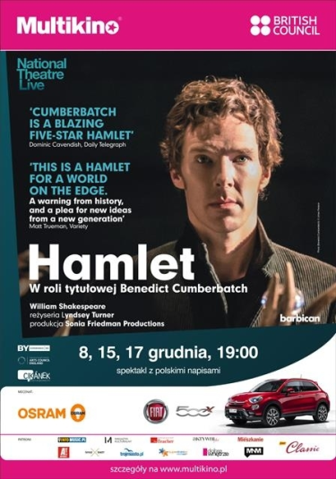 Wygraj zaproszenia na retransmisję sztuki "Hamlet" w Multikinie Gdańsk, Kraków, Warszawa Targówek, do godz. 10:00