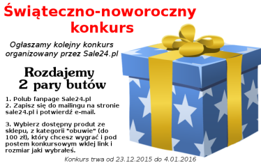 Konkurs, w którym do rozdania są 2 pary butów
