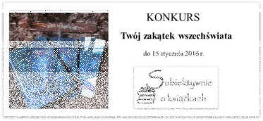 Konkurs Twój zakątek wszechświata"