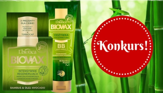 Wygraj kosmetyki do włosów Biovax z linii BAMBUS & OLEJ AVOCADO