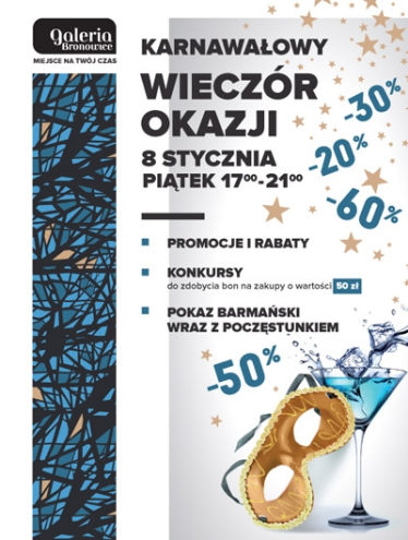 Konkurs "Karnawałowy Wieczór Okazji" w Centrum Handlowym GALERIA BRONOWICE