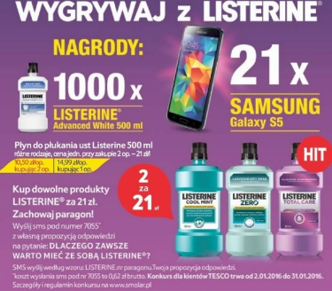 Konkurs "Listerine w Tesco"