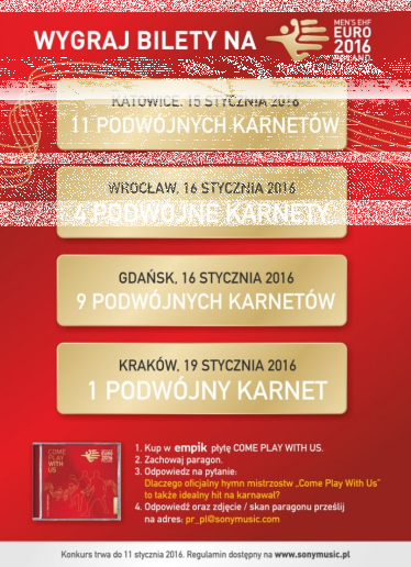 Wygraj bilety na Mistrzostwa Europy w piłce ręcznej mężczyzn!