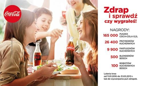 Loteria Coca-Coli "Zdrap i sprawdź czy wygrałeś!"