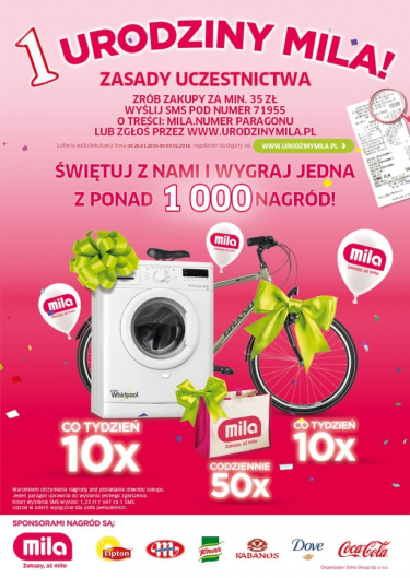 Konkurs "1 urodziny MILA"