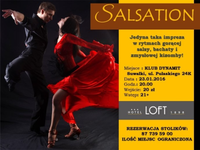 Wygraj bilet na Salsation w Dynamicie, Suwałki do godz. 12:00