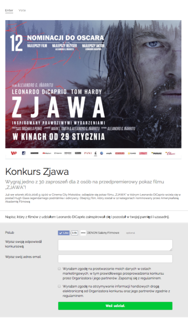 Konkurs "Zjawa" Warszawa