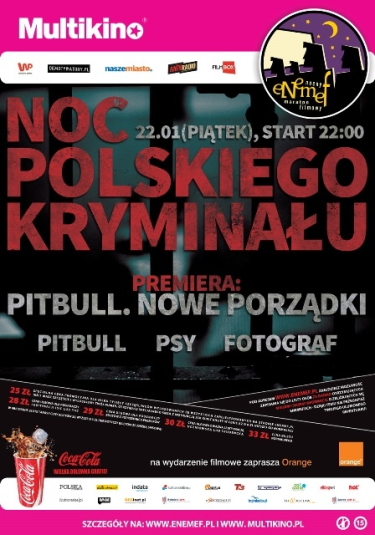 Konkurs "ENEMEF Noc Polskiego Kryminału - wygraj bilety" Gdańsk, Lublin, Wrocław, Poznań, Szczecin, Rzeszów (do godz. 10.00)