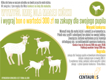 Wymyśl imię dla małej kózki, do godz. 20:00