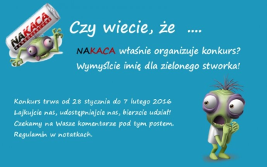Konkurs "Wymyśl imię dla zielonego stworka"