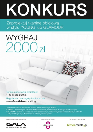 Konkurs "Zaprojektuj tkaninę na poduszkę w stylu YOUNG i GLAMOUR"