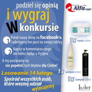 Konkurs "Napisz czego nie lubisz będąc u fryzjera"