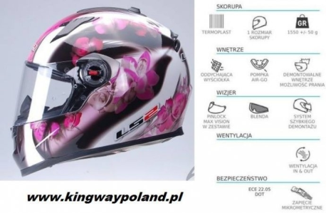 Wygraj kask LS2 CHIC BLACK PINK