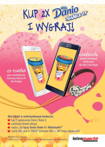 Konkurs "Kup 2x Danio Shake It i wygraj!" Intermarche