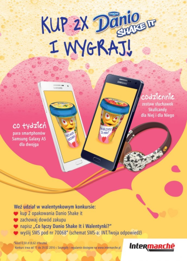 Konkurs "Kup 2x Danio Shake It i wygraj!" Intermarche