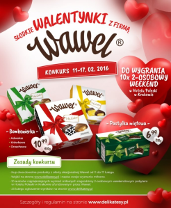 Konkurs "Walentynki z Wawelem" Delikatesy Centrum