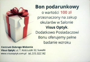 Konkurs "Bony podarunkowe od Visus Optyk" Suwałki