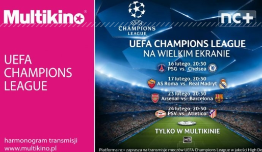 Konkurs "Liga Mistrzów UEFA na wielkim ekranie tylko w Multikinie!"