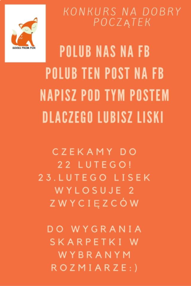 Wygraj skarpetki dla dziecka z liskiem