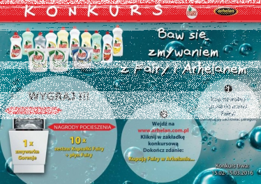 Konkurs "Baw się zmywaniem z Fairy i Arhelanem"