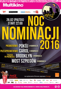 Wygraj bilet na ENEMEF: Noc Nominacji 2016, Kraków do godz. 12:00