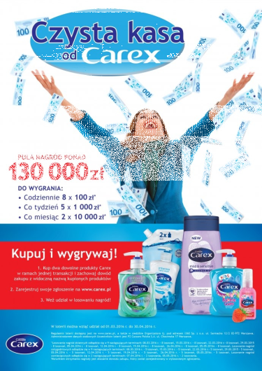 Konkurs "Czysta kasa od Carex"