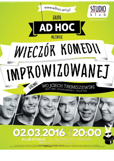 Wygraj bilet na Wieczór Komedii Improwizowanej! Kraków, do godz. 16:00