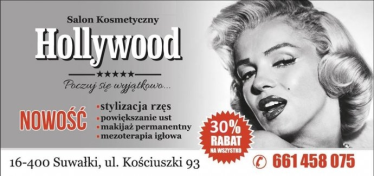 Konkurs "Zabiegi w Hollywood" Suwałki, do godz. 12:00